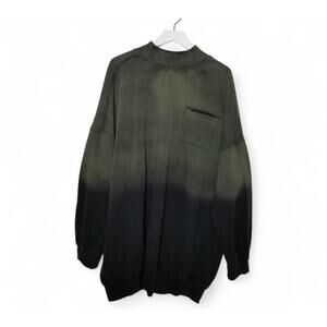 We The Free Olive Green to Black Dip-Dye Sweatshirt